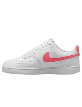 Zapatillas nike court vision lo nn blanco coral de mujer.