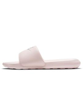 Chanclas nike victori one slide rosa plata de mujer.