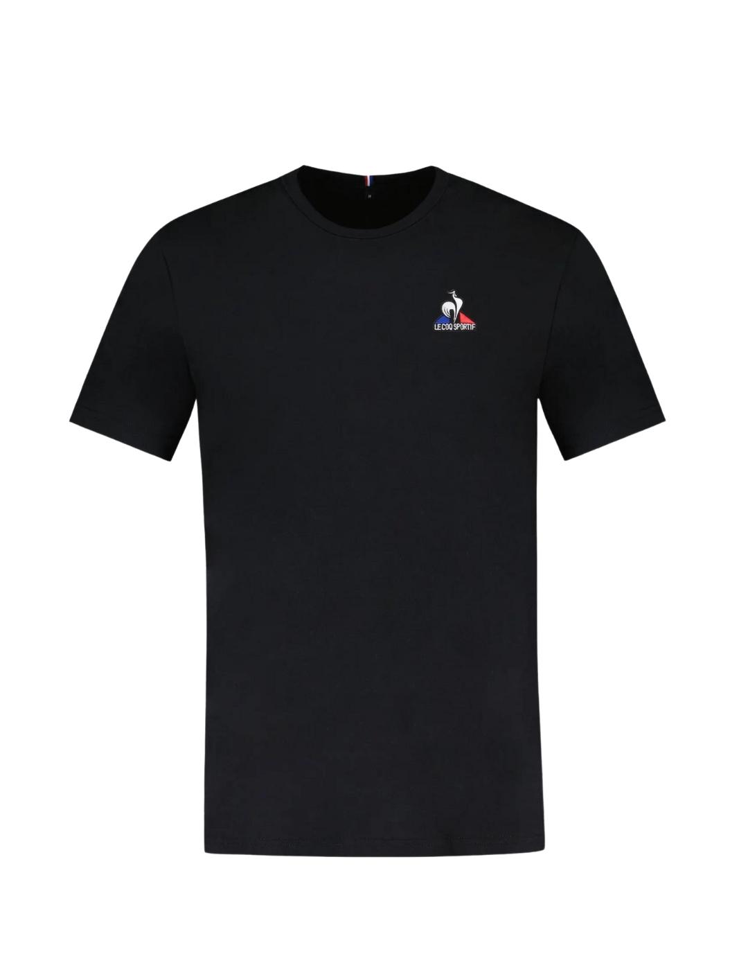 Camiseta le coq sportif essential ss nº4 negro de hombre.