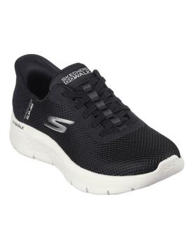 Zapatillas skechers go walk flex slip-ins negro de mujer.