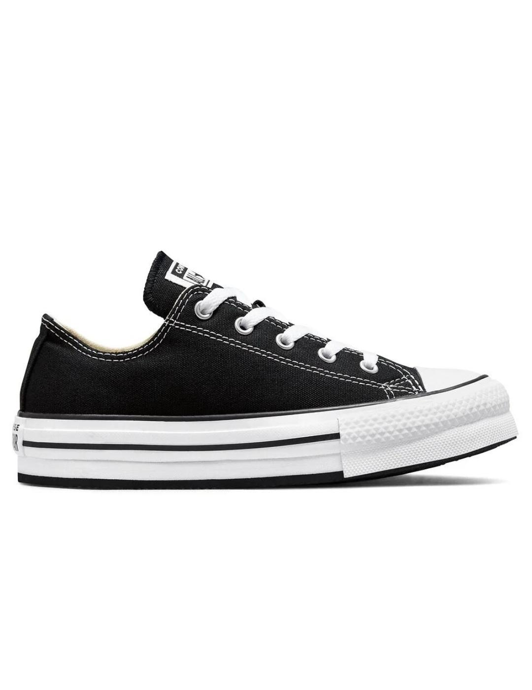 Zapatillas converse all star eva lift ox negro de niña.