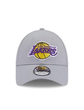 gorra new era 9forty side patch L.A. Lakers gris