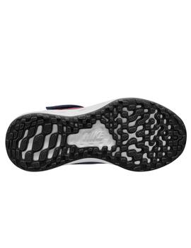 Zapatillas nike revolution 6 nn marino rojo de niño.