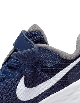 Zapatillas nike revolution 6 nn tdv marino de bebé.