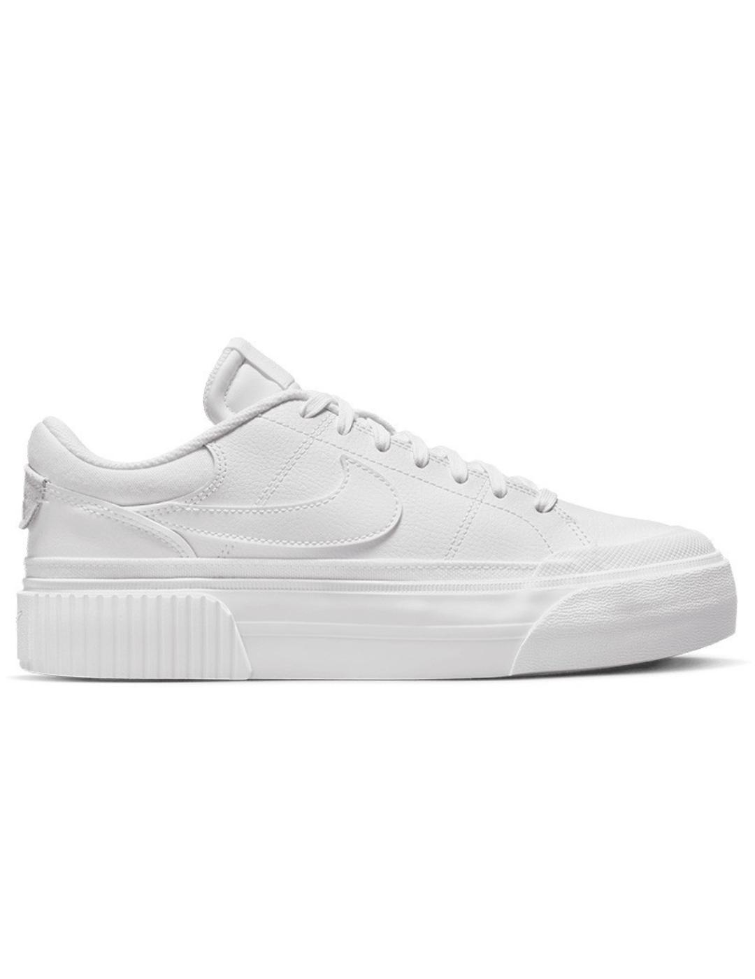 Zapatillas nike court legacy lift blanco de mujer.