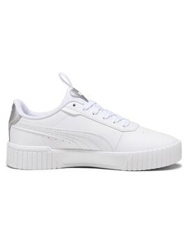 Zapatillas puma carina 2.0 pop up blanco de niña.