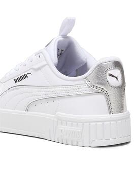 Zapatillas puma carina 2.0 pop up blanco de niña.