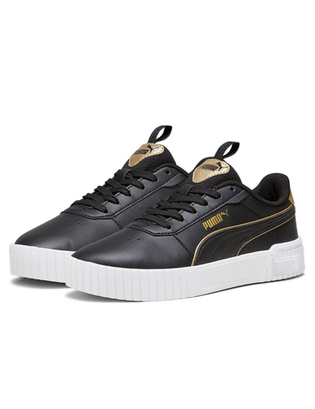 Zapatillas puma carina 2.0 pop up negro de niña.