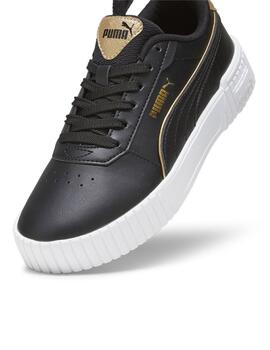 Zapatillas puma carina 2.0 pop up negro de niña.