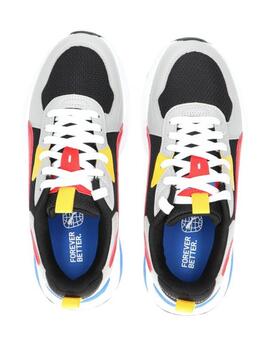 Zapatillas puma trinity lite jr negro rojo de niño.