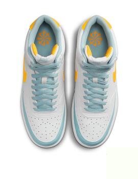 Zapatillas nike court vision mid blanco naranja de hombre.