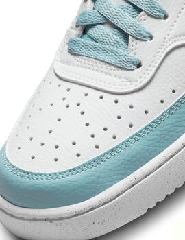 Zapatillas nike court vision mid blanco naranja de hombre.