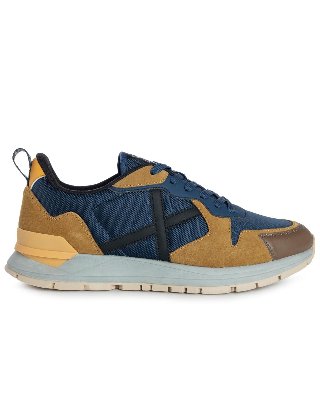 Zapatillas munich avenue 10 marino marron de hombre.