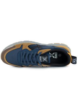 Zapatillas munich avenue 10 marino marron de hombre.