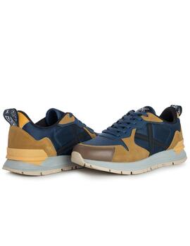 Zapatillas munich avenue 10 marino marron de hombre.