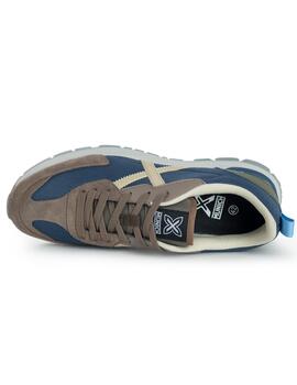 Zapatillas munich versatile 06 azul marrón de hombre.