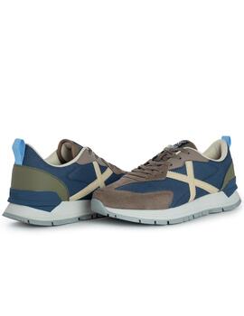 Zapatillas munich versatile 06 azul marrón de hombre.