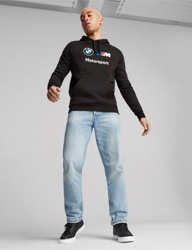 sudadera con tejido polar puma bmw motorsport negro de hmbre