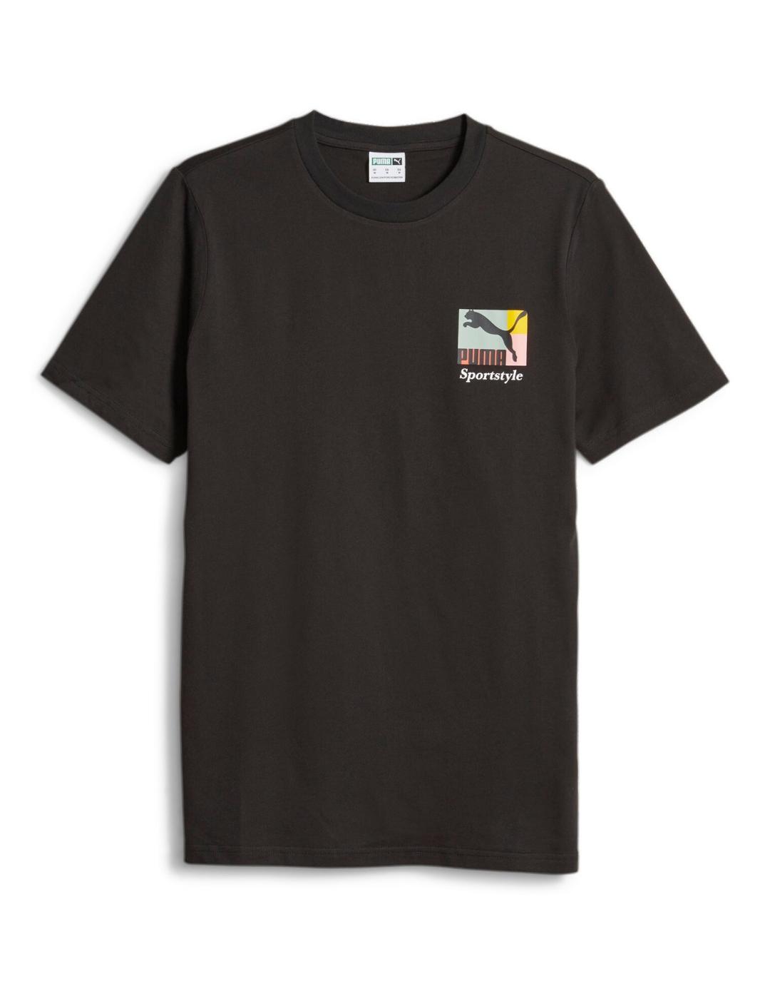 camiseta puma classics brand love negro de hombre.