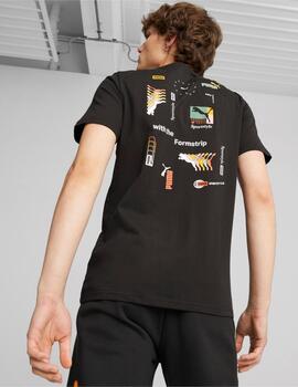 camiseta puma classics brand love negro de hombre.