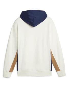 sudadera puma classic block blanco marino de hombre.