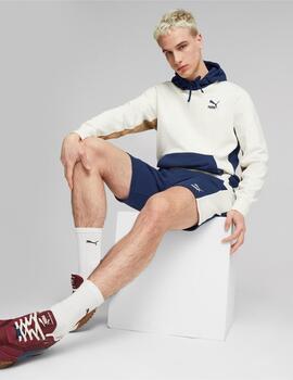 sudadera puma classic block blanco marino de hombre.