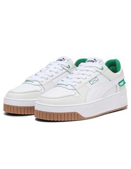 Zapatillas puma carina street VTG blanco verde de mujer.