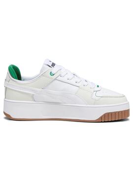 Zapatillas puma carina street VTG blanco verde de mujer.