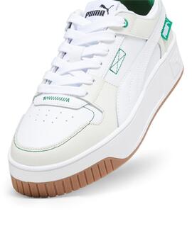 Zapatillas puma carina street VTG blanco verde de mujer.