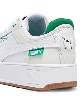 Zapatillas puma carina street VTG blanco verde de mujer.