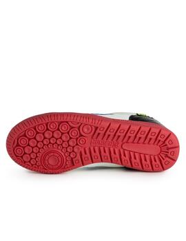 Zapatillas munich gresca kid 309 blanco negro rojo de niño.
