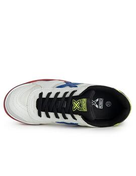 Zapatillas munich gresca kid 309 blanco negro rojo de niño.