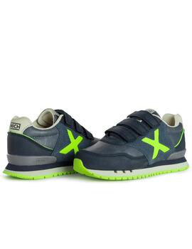 Zapatillas munich dash kid 152 azul verde de niño.