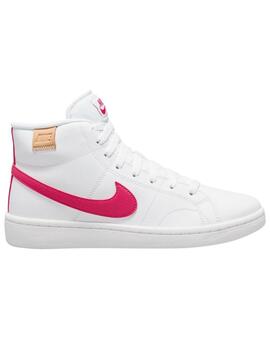 Zapatillas nike court royale 2 mid blanco rosa de mujer.