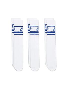 calcetines nike every day essential blanco azul unisex.