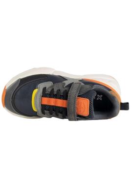 Zapatillas munich mini track vco 73 marino naranja de niño.