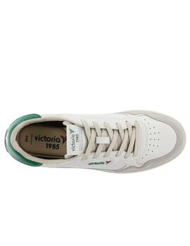 Zapatillas victoria basket c80 blanco verde de hombre.