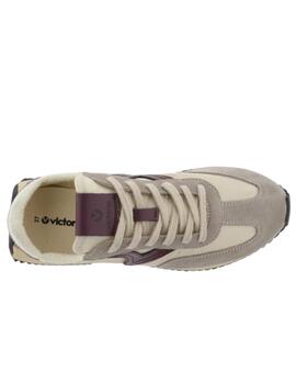 Zapatillas victoria basket cosmos retro nylon burdeos mujer