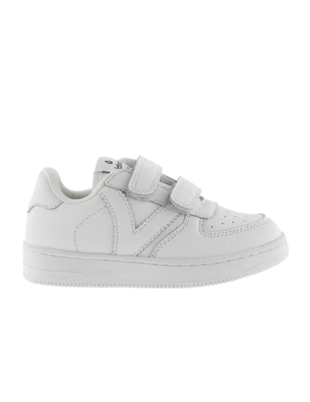 Zapatillas victoria basket tiempo blanco de niño.