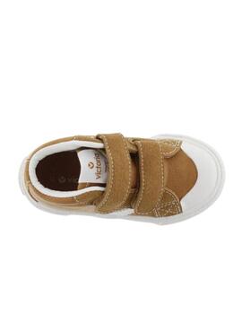 Zapatillas victoria tribu botín cuero marrón de niño.