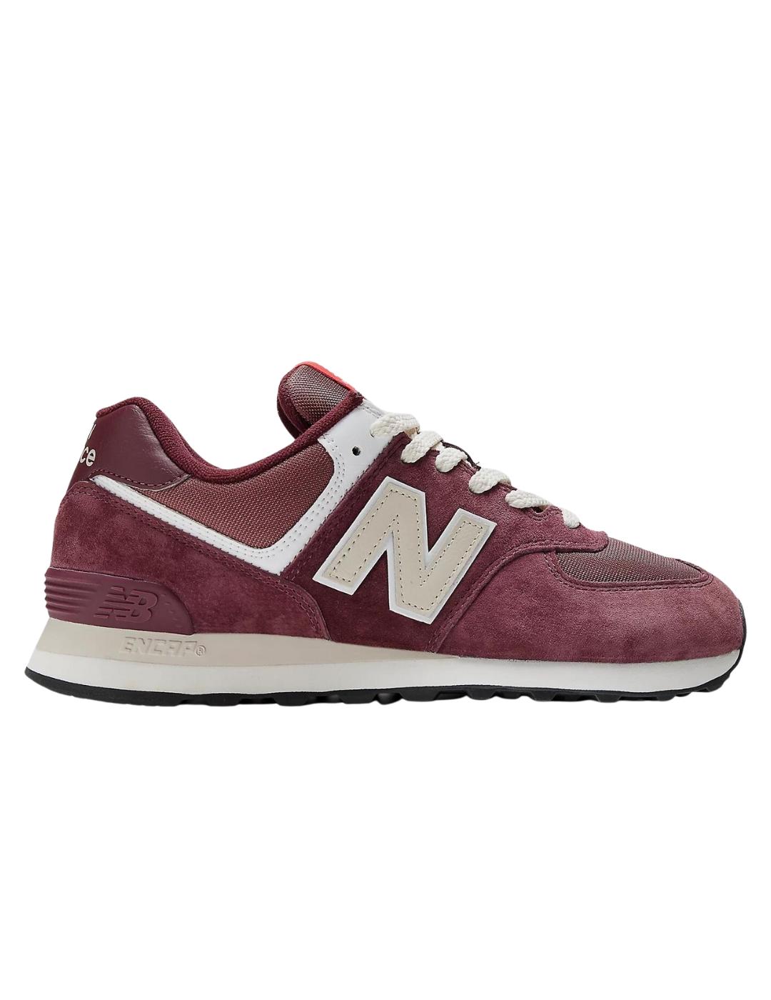 Zapatillas new balance u574hmg granate de hombre.