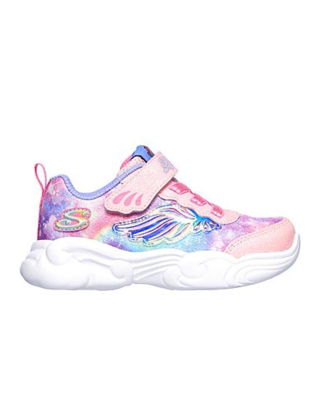 Zapatillas skechers unicorn storm rosa de bebé,