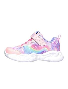 Zapatillas skechers unicorn storm rosa de bebé,