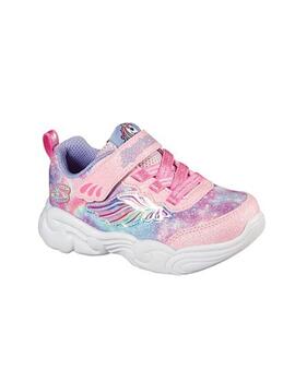 Zapatillas skechers unicorn storm rosa de bebé,