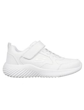 Zapatillas skechers bounder-power study blanco de niño.