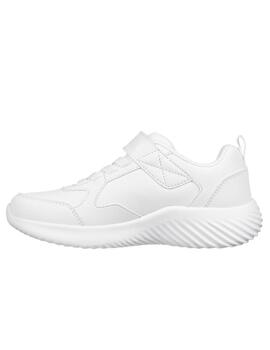 Zapatillas skechers bounder-power study blanco de niño.