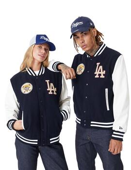 chaqueta varsity new era LA dodgers azul unisex.