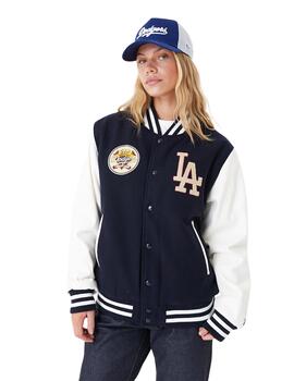 chaqueta varsity new era LA dodgers azul unisex.