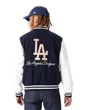 chaqueta varsity new era LA dodgers azul unisex.