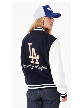 chaqueta varsity new era LA dodgers azul unisex.